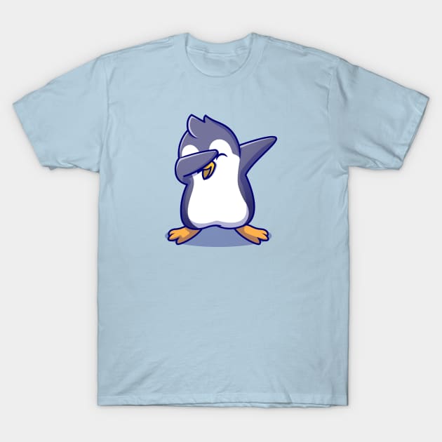 Cute Penguin Dabbing Cartoon T-Shirt by Catalyst Labs